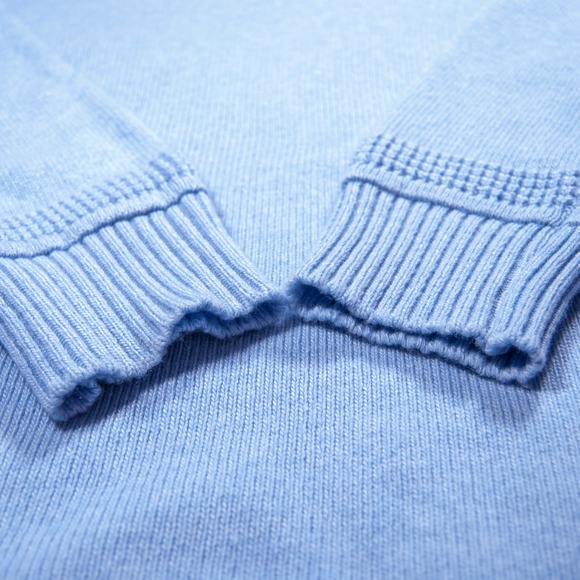 Benedetta B. Womens L‎ Blue Long Sleeve Knit Sweater Wool Cashmere Blend Large - Picture 6 of 11